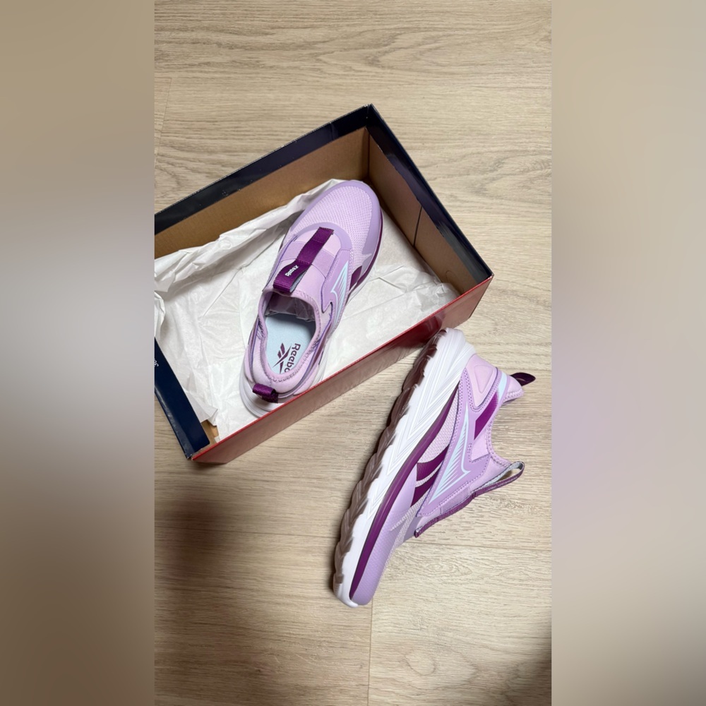 Reebok Lavender and Purple Slip-On Athletic Sneakers - Picture 5 of 9